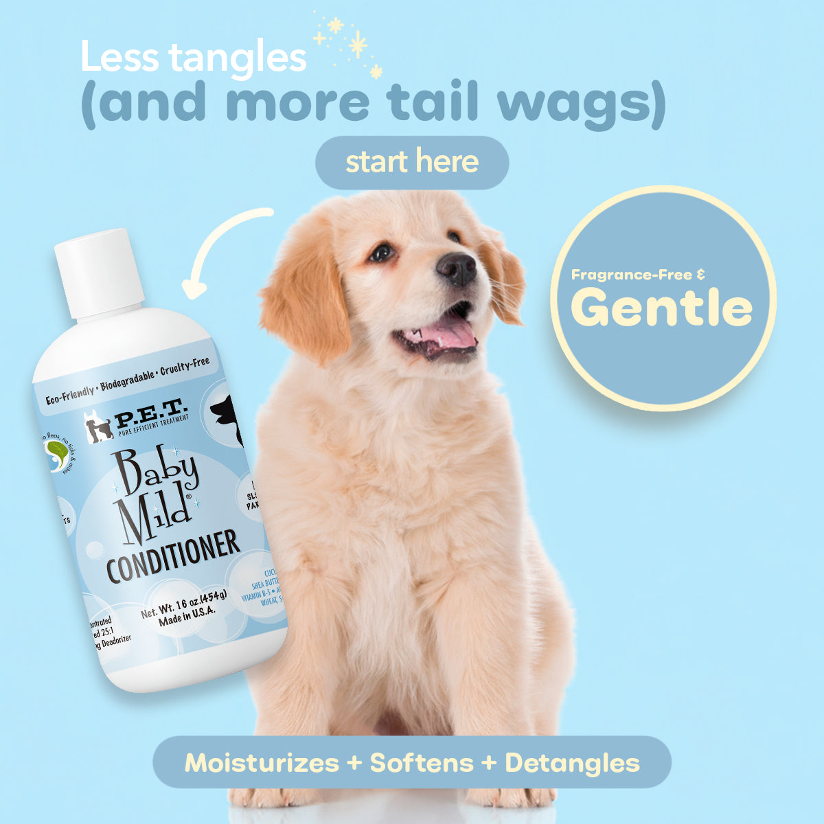 Baby Mild® Cucumber Melon - Ultra-Gentle Tear-Free Shampoo for Puppies & Kittens