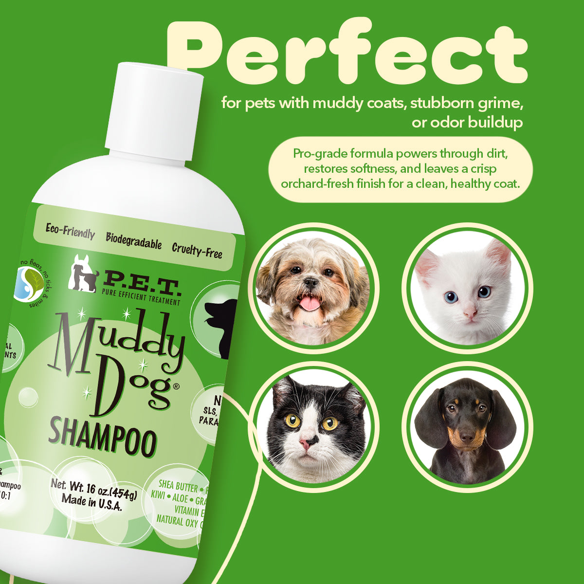 Muddy Dog® Crisp Apple - Heavy-Duty Degreaser & Deep-Clean Shampoo