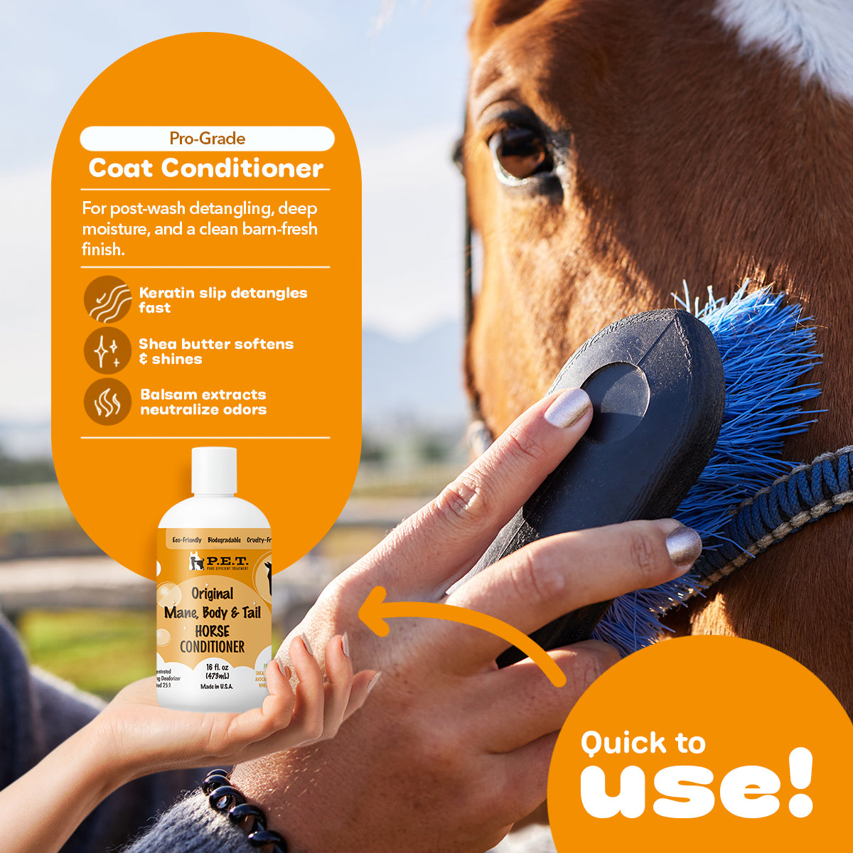 Mane, Body & Tail Horse® - Professional Grooming Shampoo & Conditioner