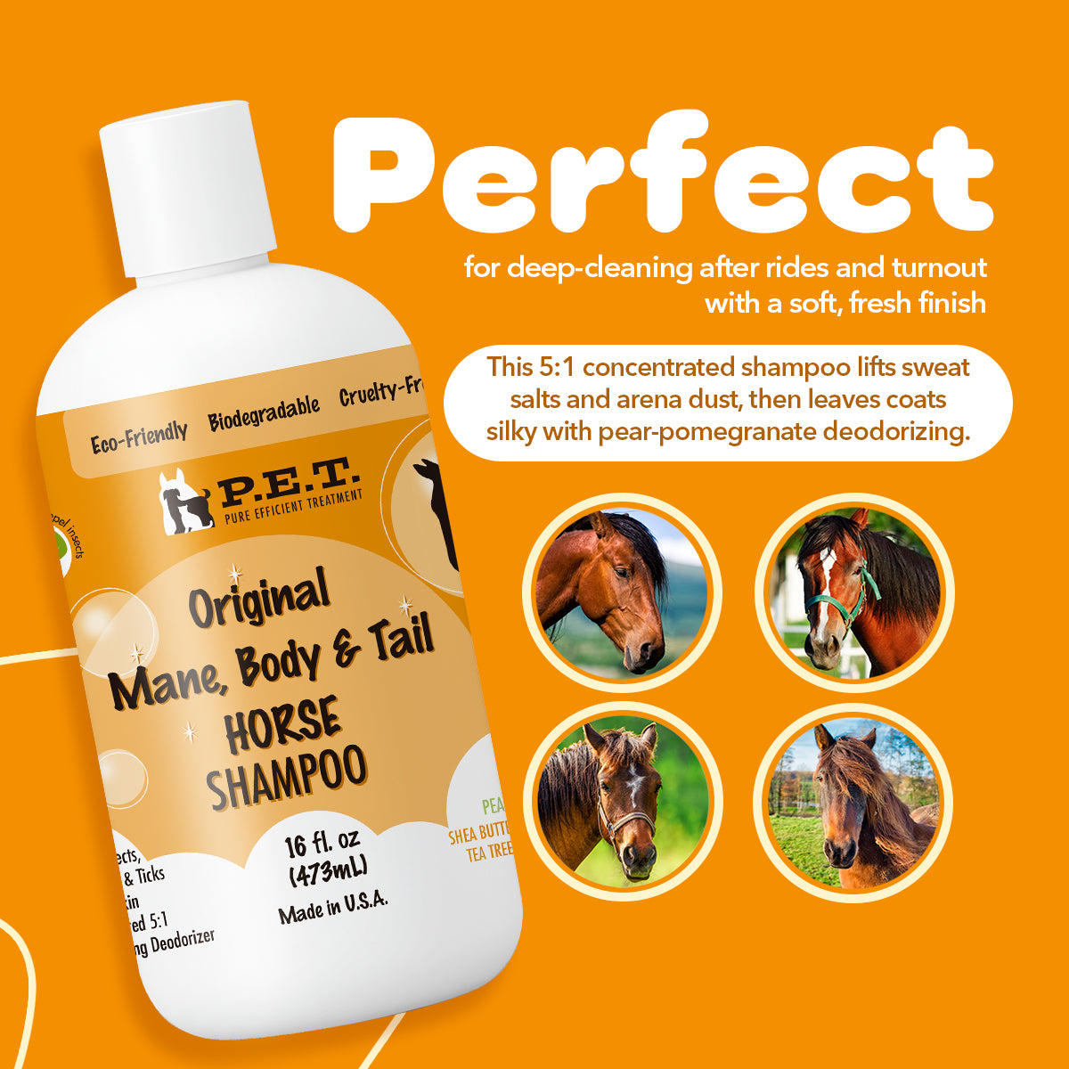 Mane, Body & Tail Horse® - Professional Grooming Shampoo & Conditioner