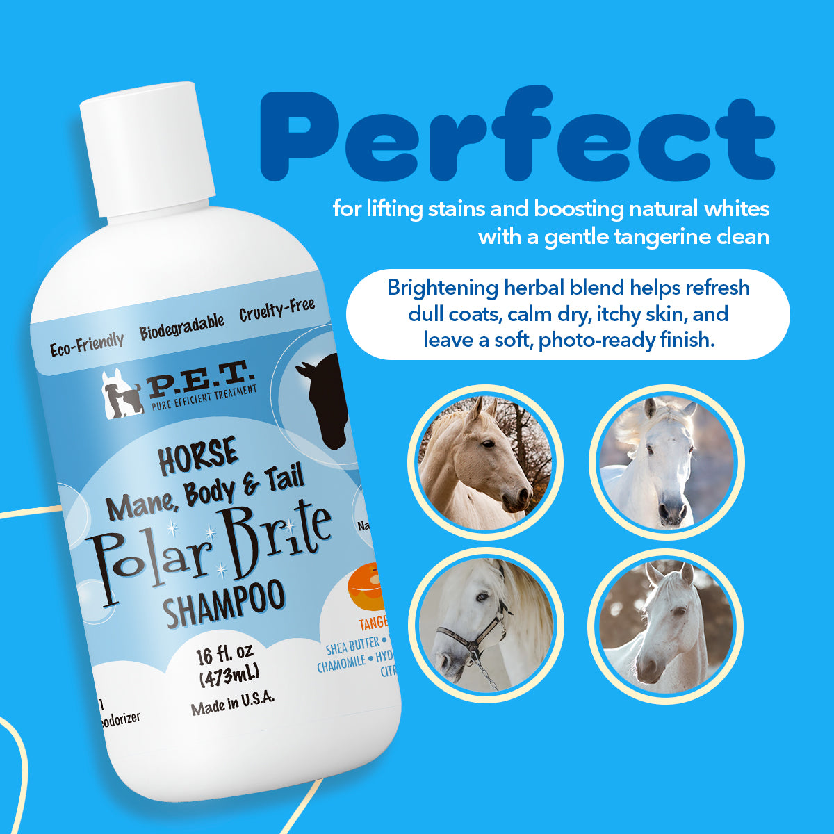Mane, Body & Tail Horse Polar Brite® - Whitening & Brightening Formula