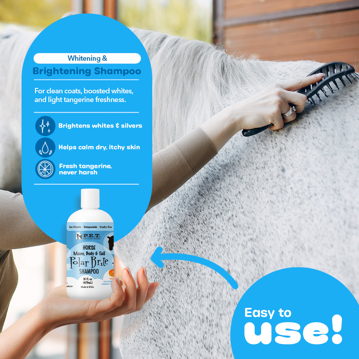 Mane, Body & Tail Horse Polar Brite® - Whitening & Brightening Formula